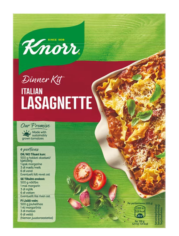 Knorr Lasagnette Ateria-ainekset 273g
